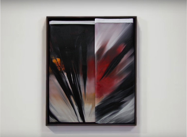 faltung-Faltung Nr. 2-Oil on Canvas - 100 x 80 cm - 2017