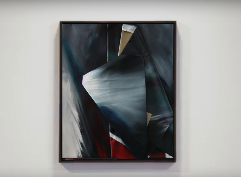faltung-Faltung Nr. 10-Oil on Canvas - 124 x 103 cm - 2017