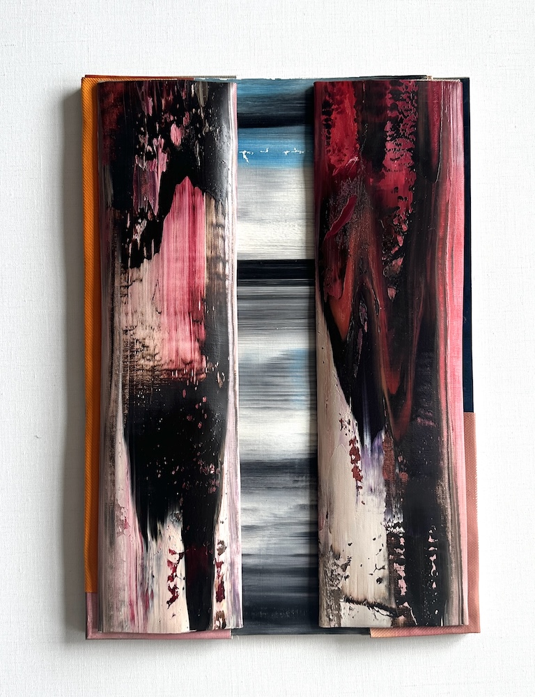 faltung-Faltung Nr. 72-Öl auf Leinen - 60 x 42 cm - 2015