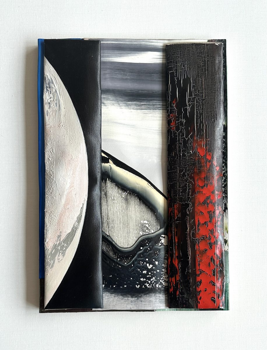 faltung-Faltung Nr. 75-Öl auf Leinen - 63 x 43,8 cm - 2025