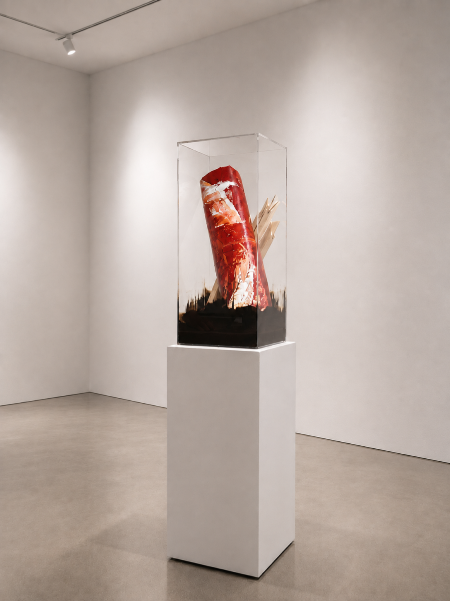 Ultimo Atto-Ultimo Atto Nr. 2-Das Kunstwerk ist ein Original von Pietro Conti. Der dargestellte Ausstellungsraum wurde mit KI visualisiert.