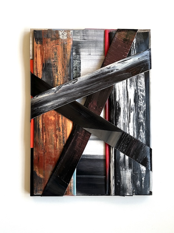 Gebundene Faltung-Gebundene Faltung Nr. 10-Öl auf Leinen - 60 x 44 cm - 2025