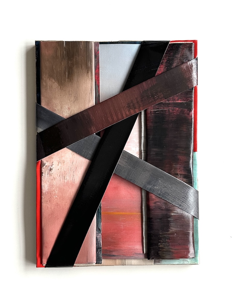 Gebundene Faltung-Gebundene Faltung Nr. 6-Öl auf Leinen - 62 x 45 cm - 2025