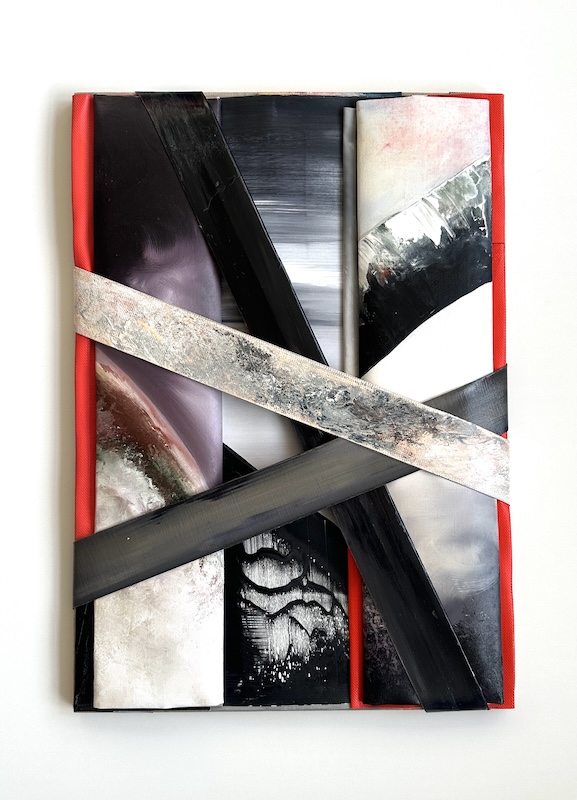 Gebundene Faltung-Gebundene Faltung Nr. 7-Öl auf Leinen - 73 x 51 cm - 2025