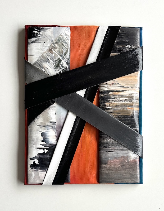 Gebundene Faltung-Gebundene Faltung Nr. 8- Öl auf Leinen - 50 x 37 cm - 2025